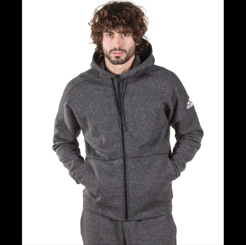 Men's adidas Id Stadium Fz Knit Gray Jacket CW0259 Hoodie